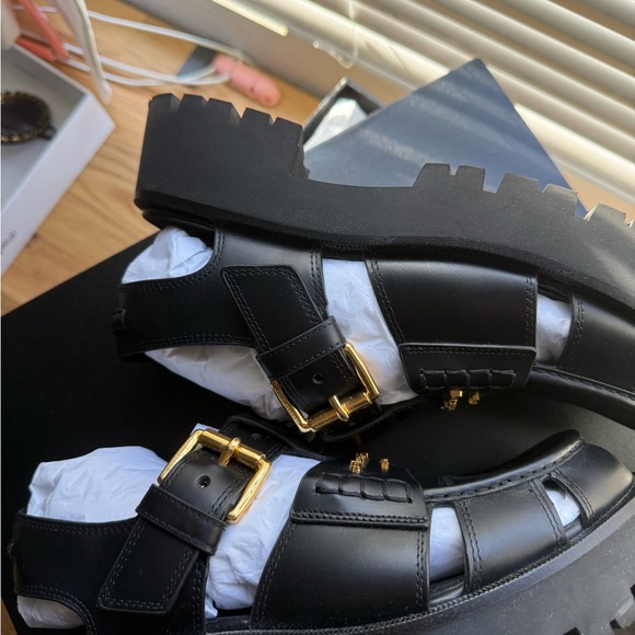 Alexander Wang Black carter cage leather sandals - Picture 9 of 14